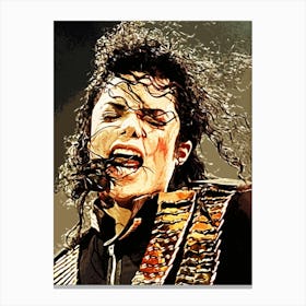 Michael Jackson king of pop music 35 Canvas Print