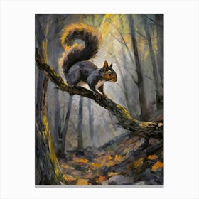Squirrel In The Woods Canvas Print