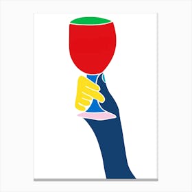 Wine Glass Cheers Canvas Print