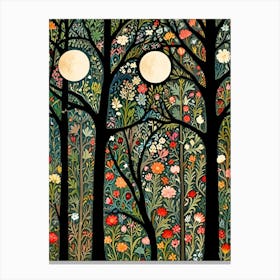 William Morris Moonlight In The Forest 7 Canvas Print