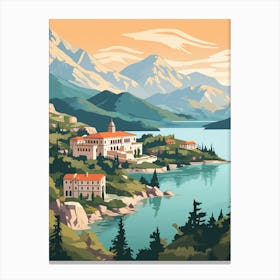 Montenegro 5 Travel Illustration Canvas Print