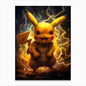 Pikachu Pokemon 6 Canvas Print