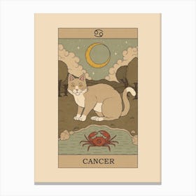 Cancer Cat Canvas Print