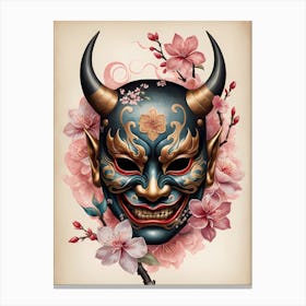 Floral Irezumi The Traditional Japanese Tattoo Hannya Mask (28) Canvas Print
