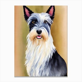 Scottish Terrier 2 Watercolour dog Canvas Print