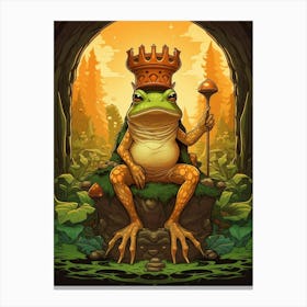 King Frog Art Nouveau Style 1 Canvas Print