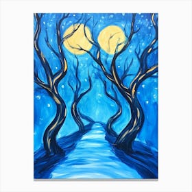 Moonlit Path Art Canvas Print