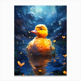 Ducks In The Water Canvas Print