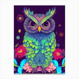 Colorful Owl Canvas Print