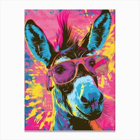 Donkey In Sunglasses Canvas Print