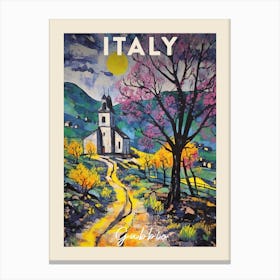 Gubbio Italy 4 Fauvist Painting  Travel Poster Canvas Print