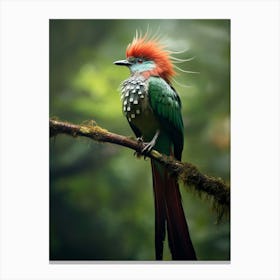 Quetzal Serenade: Jungle Bird Poster Canvas Print