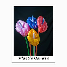 Bright Inflatable Flowers Poster Flamingo Flower 1 Canvas Print