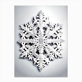 Symmetry, Snowflakes, Marker Art 2 Canvas Print