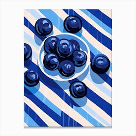 Blueberries Fruit Summer Illustration 1 Canvas Print