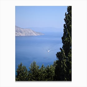 Greece Sea Boat 2 Canvas Print