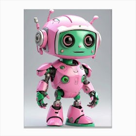 Pink Robot Canvas Print