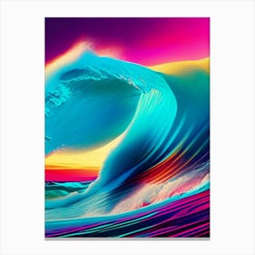 Surfing On Wave At Sea Waterscape Waterscape Pop Art Photography 1 Canvas Print