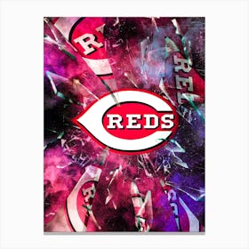 Cincinnati Reds Baseball Poster Canvas Print