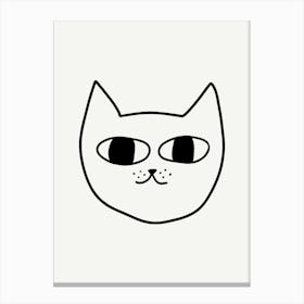 Cute Cat Drawing Illustration Canvas Print