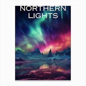 Colourful poster Northern Lights Canvas Print