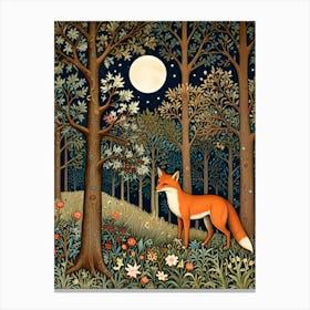 William Morris Fox In The Woods 2 Canvas Print