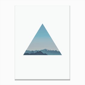 Triangle Mountain Cutout Canvas Print