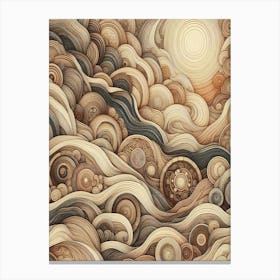 Waves And Swirls Canvas Print