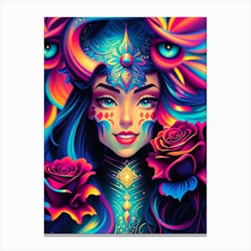 Psychedelic Girl 1 Canvas Print