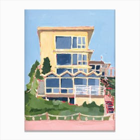 Car Ls Bad Beach House Canvas Print