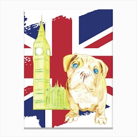 London Big Ben drawn by Paoling Rees Canvas Print