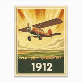 Aihrgdesign A Retro Travel Poster Celebrating The 1912 Advanc 49efe9f4 4113 485d 952d F102cf3237b8 0 Canvas Print