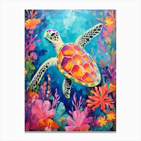 Sea Turtle Swimming 14 Canvas Print