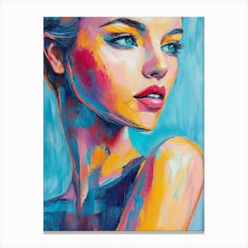 Woman With Blue Eyes Canvas Print