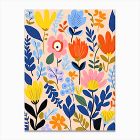 Blooms With Matisse Style Flair; Inspired Symphony Canvas Print