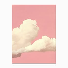 Cloud Wall Art Painting Pink Sky Print Detail C Canvas Print