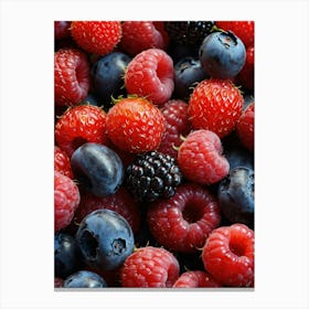 Close Up Of Berries 1 Canvas Print