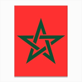 Morocco Flag Canvas Print