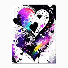 Rainbow Hearts Canvas Print