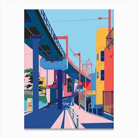 Yokohama Japan 1 Colourful Illustration Canvas Print