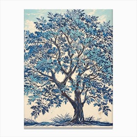 Blue Tree 2 Canvas Print