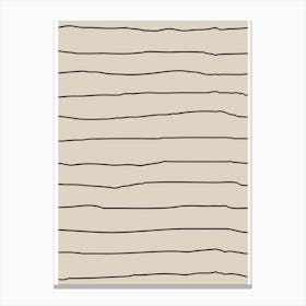 Beige Stripes Canvas Print