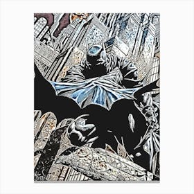 The Batman Comic Art Canvas Print