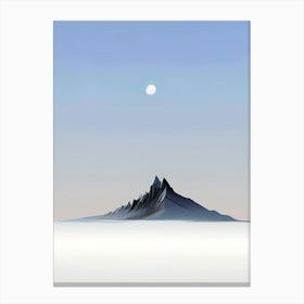 Moon Over Mountain Canvas Print