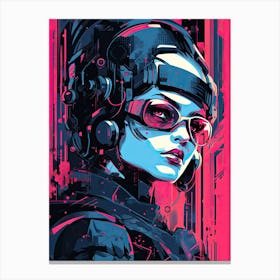 Cyber Girl art Canvas Print