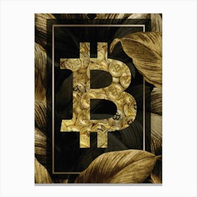 Bitcoin Gold Leaf Canvas Print