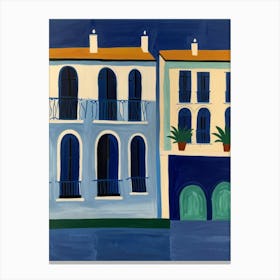 Blue Houses Canvas Print