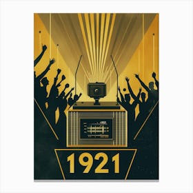 Aihrgdesign A Vintage Poster Celebrating The First Radio Spor 764802b6 B625 4af6 9d2b Bfaa115ec0b4 0 Canvas Print