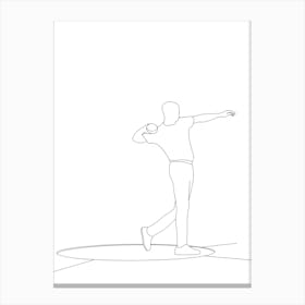 Throwing A Baseball Canvas Print