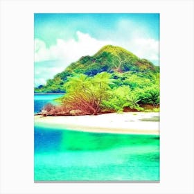 Mamanuca Islands Fiji Soft Colours Tropical Destination Canvas Print